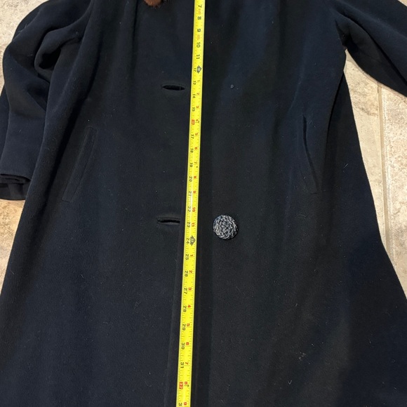 Authentic 100% cashmere pea cost with real mink collar - Picture 11 of 14